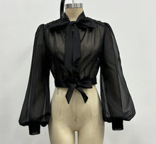 Laden Sie das Bild in den Galerie-Viewer, GIBSON GIRL SHEER BLOUSE