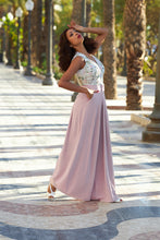 Laden Sie das Bild in den Galerie-Viewer, Corina-Rosite Miss Candyfloss signature sleeveless cotton-linen blend floral Jumpsuit