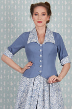 Laden Sie das Bild in den Galerie-Viewer, Claudia-Sable 1940s-Inspired blazer-blouse