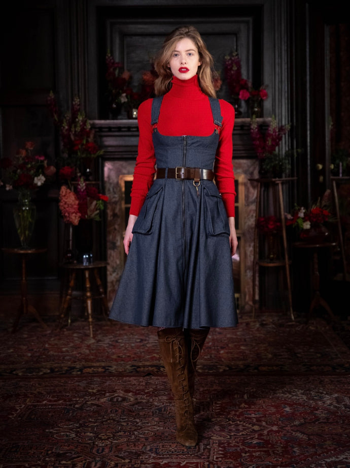 Turnover Kleid denim