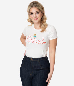 I Love Lucy x Unique Vintage BFF Ethel Fitted Tee