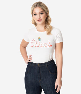 I Love Lucy x Unique Vintage BFF Ethel Fitted Tee
