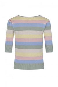 Chrissie Teacup Stripes Knitted Top
