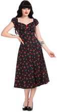 Laden Sie das Bild in den Galerie-Viewer, Dolores Vintage Cherry Love Dress

