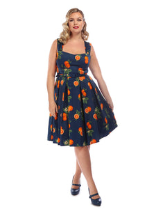 Jill Orange Swing Dress