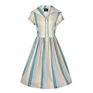 Judy Teacup Stripe Swing Dress